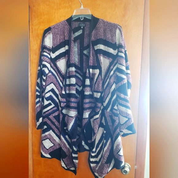Lucky Brand Sweater Cardigan Draped Front Size Large - Picture 1 of 3